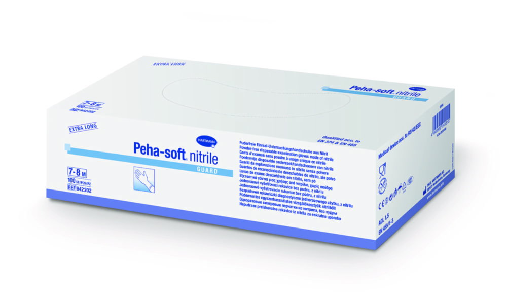 Guanti monouso Gloves Peha-soft® nitrile guard, Nitrile, Senza Polvere