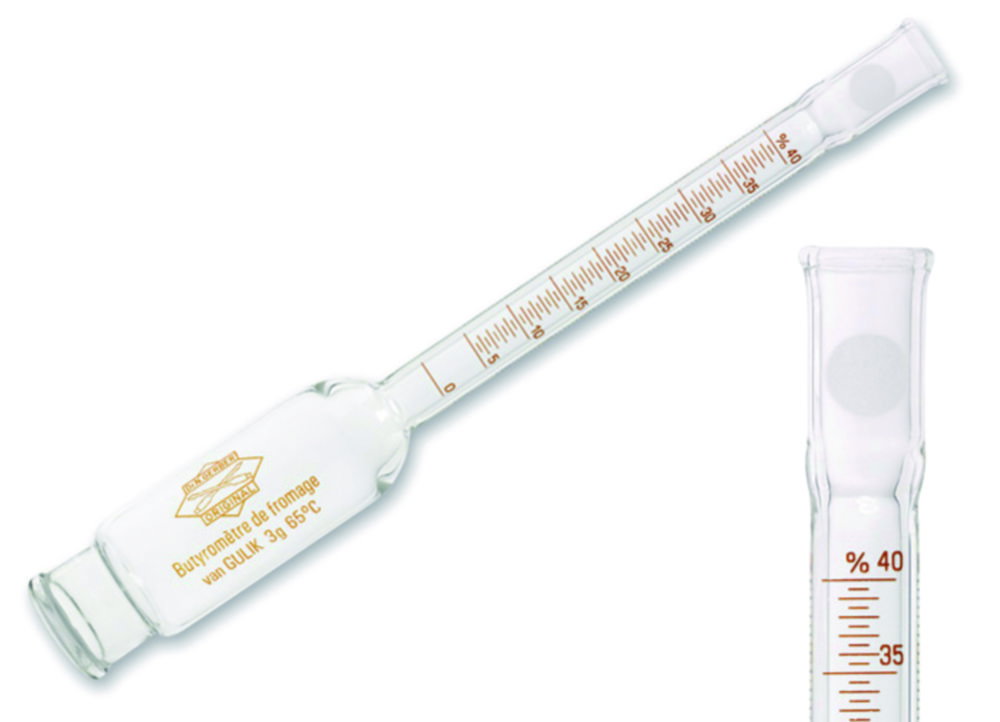 Butirrometri per formaggi Van Gulik con accessori