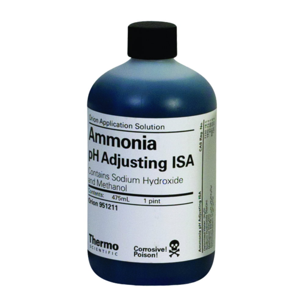 pH ionic strength adjustor for ammonia ISE electrodes
