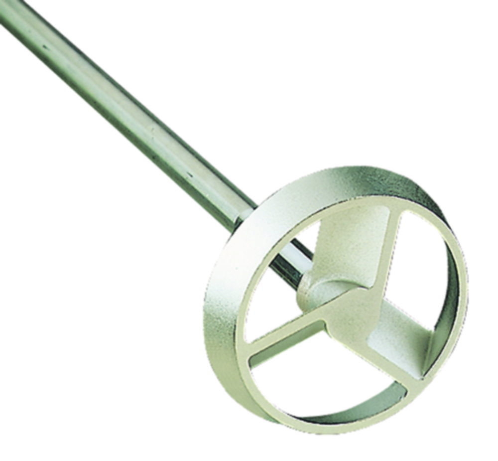 Asta di agitazione a turbina, 3-lame con anello guida, acciaio inossidabile 1.4305