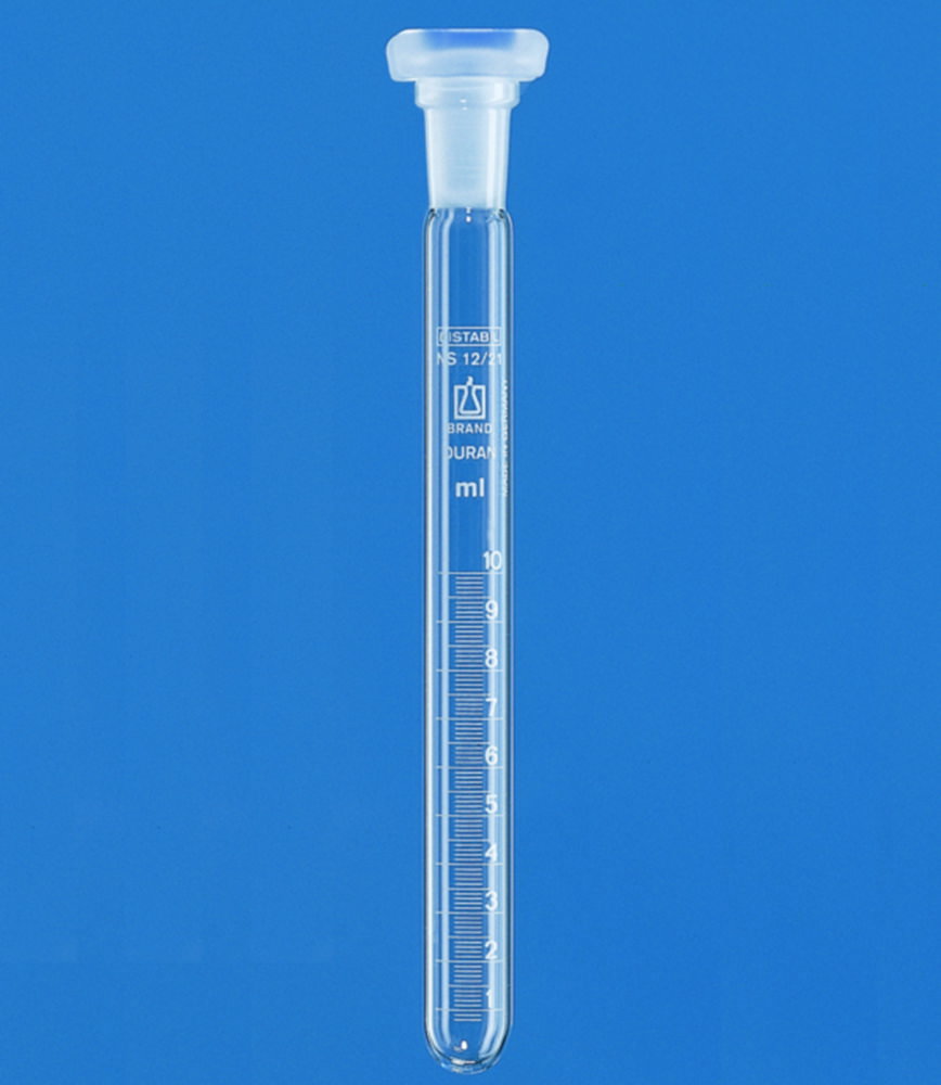 Provette, borosilicato 3.3, con tappo in PP