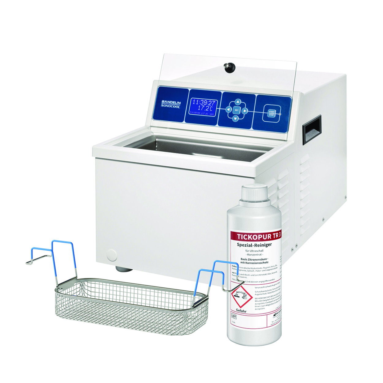 Ultrasonic bath with cooling SONOCOOL, laboratory set