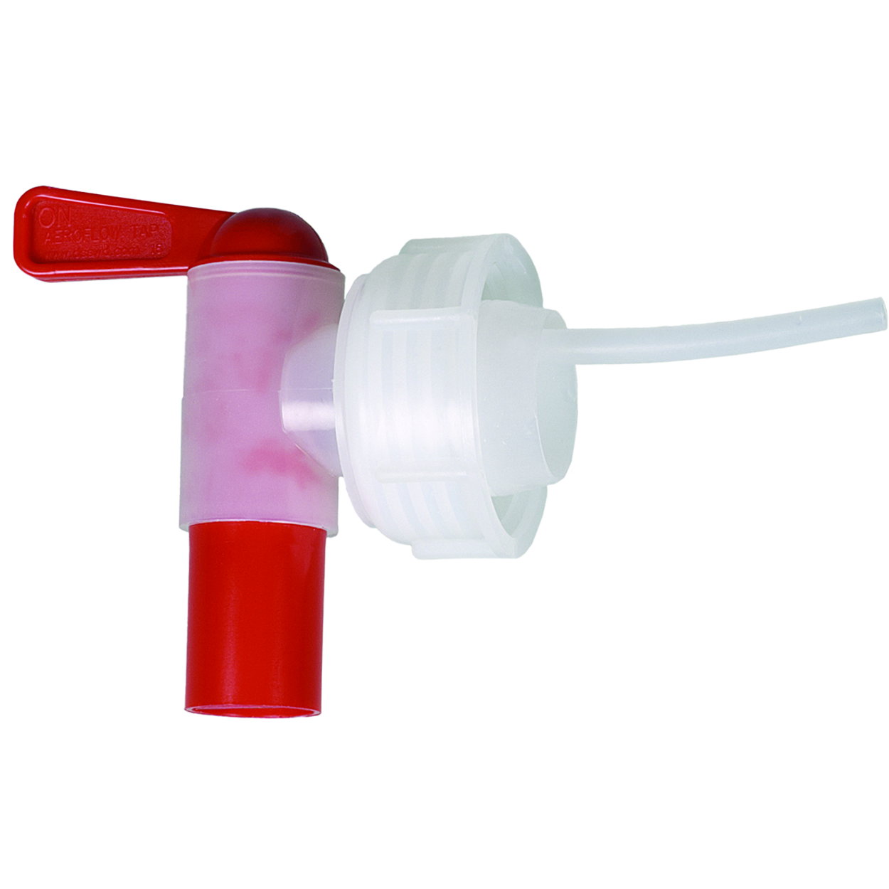 Threaded cap with drain tap, PP/PE