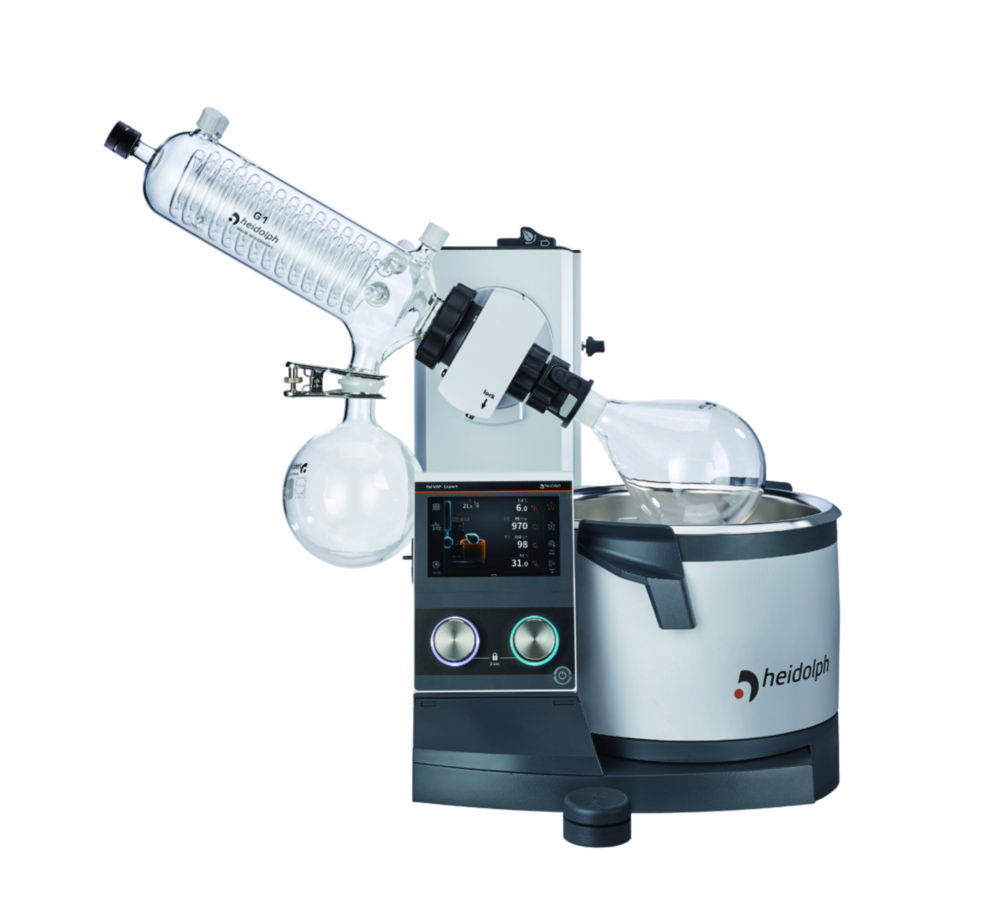 Evaporatori rotanti Hei-VAP Expert Control, con sollevamento manuale, condensatore angolato