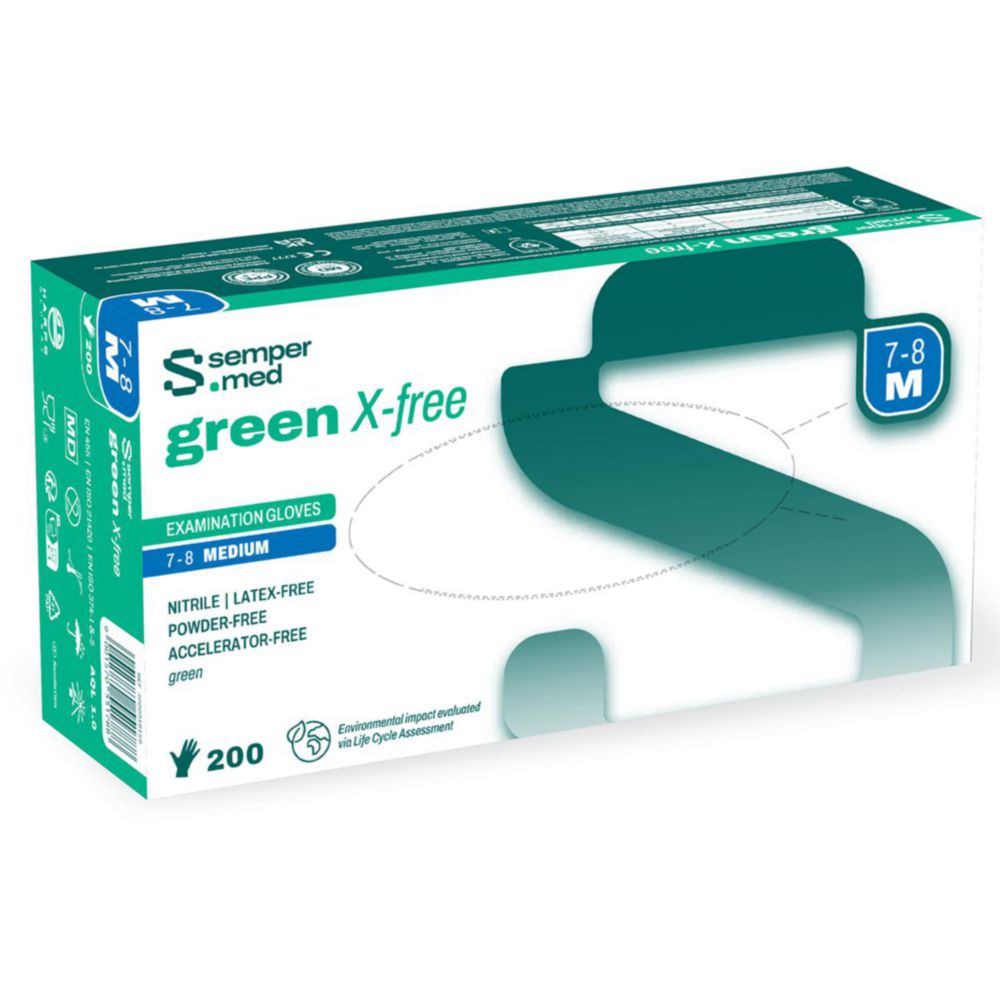 Guanti monouso, Semperguard® green x-free, Nitrile