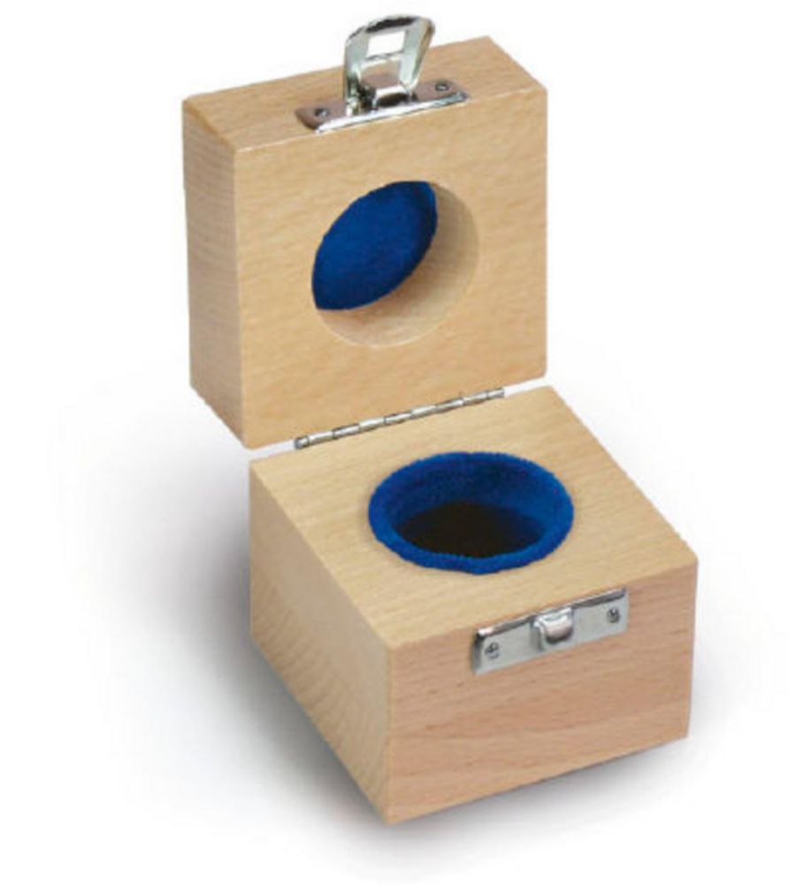 Wooden boxes for calibration weights, classes E1, E2, F1