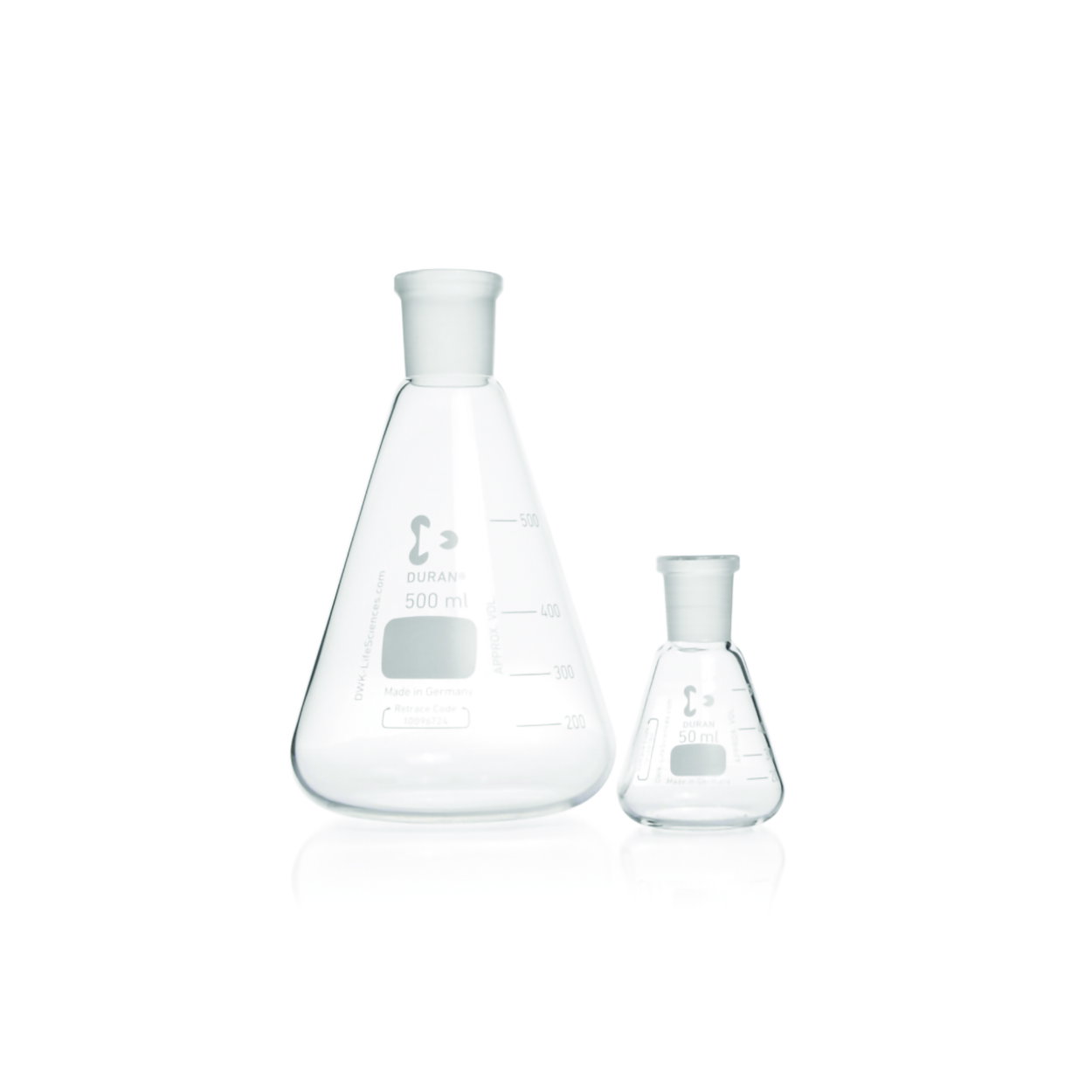 Erlenmeyer flasks with standard ground joint, DURAN®