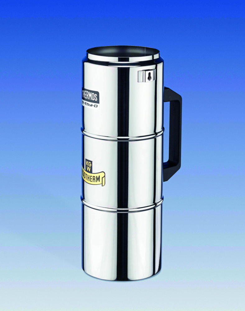 Dewar vessels GSS, cylindrical, stainless steel, with lateral handle and carrying handle