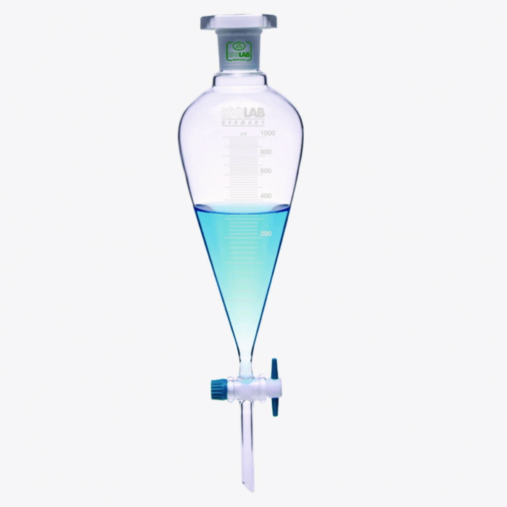 Imbuti separatori, tipo Squibb, vetro borosilicato 3.3
