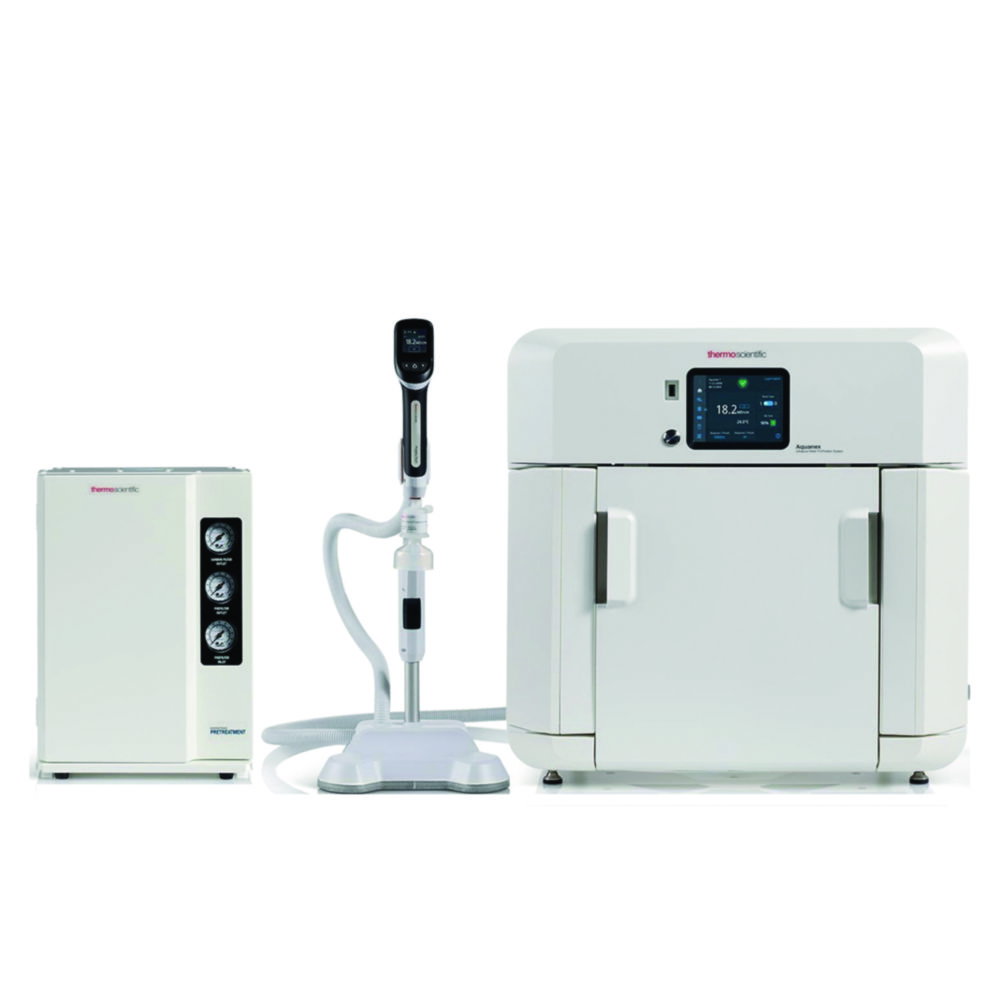Sistema per acqua pura e ultrapura Aquanex™, con serbatoio integrato da 10 l e sistema di pretrattamento Barnstead™
