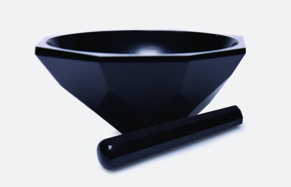 Mortar with pestle, agate stone