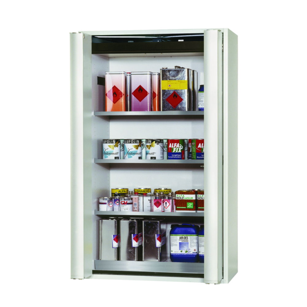 Armadi di sicurezza S-PHOENIX Vol. 2-90 con ante pieghevoli, 3 ripiani, acciaio inox