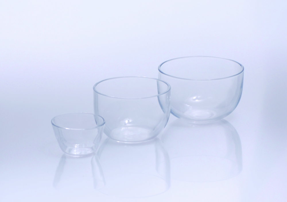 Crucibles, quartz glass, medium form