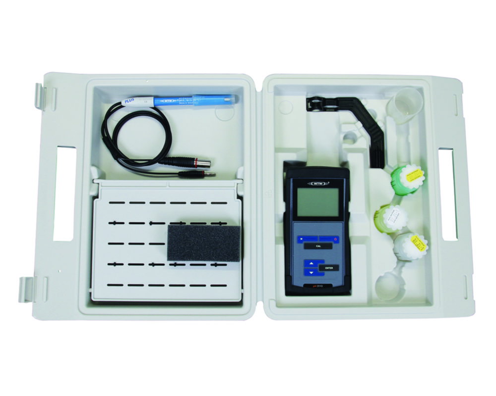 Misuratore di pH/Redox pH 3110 Set SM PRO, LLG Premium Line, incluso elettrodo pH Sentix 41 e coperchio di protezione SM Pro.