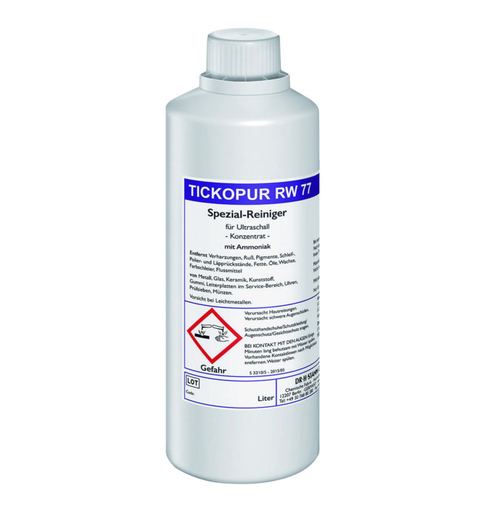 Soluzioni concentrate per bagni ad ultrasuoni TICKOPUR RW 77