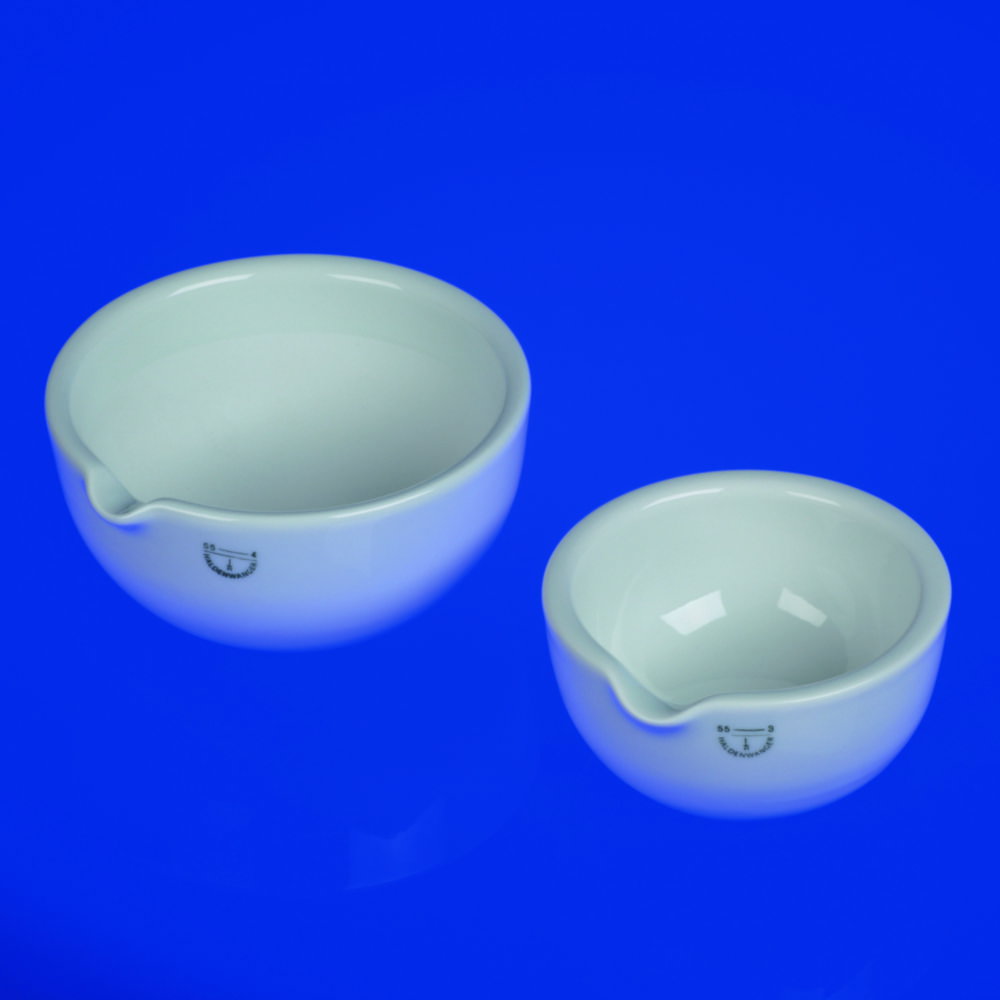 Mortars without pestle, porcelain