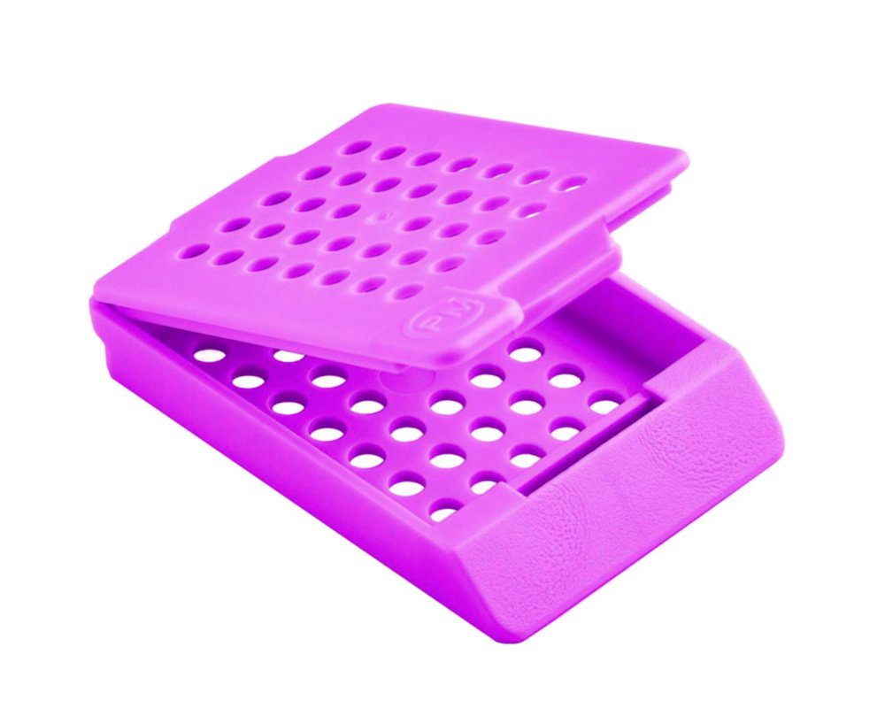 Embedding cassettes PrintMate, pore style round, with loose lid