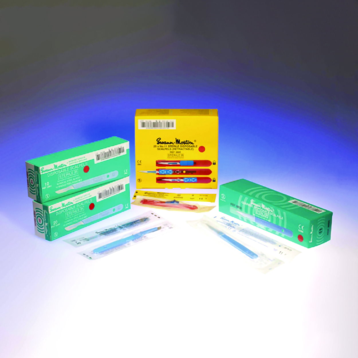 Disposable scalpels, sterile