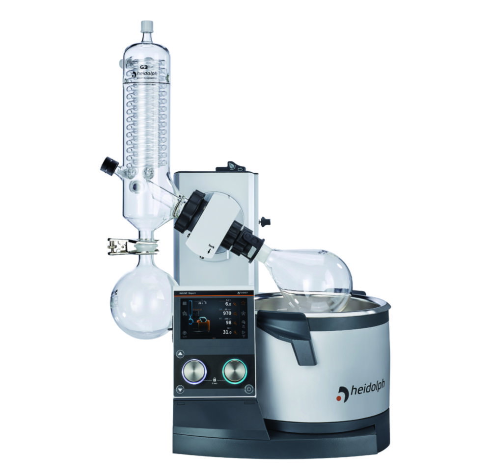 Evaporatori rotanti Hei-VAP Expert Control, con sollevatore a motore, condensatore verticale