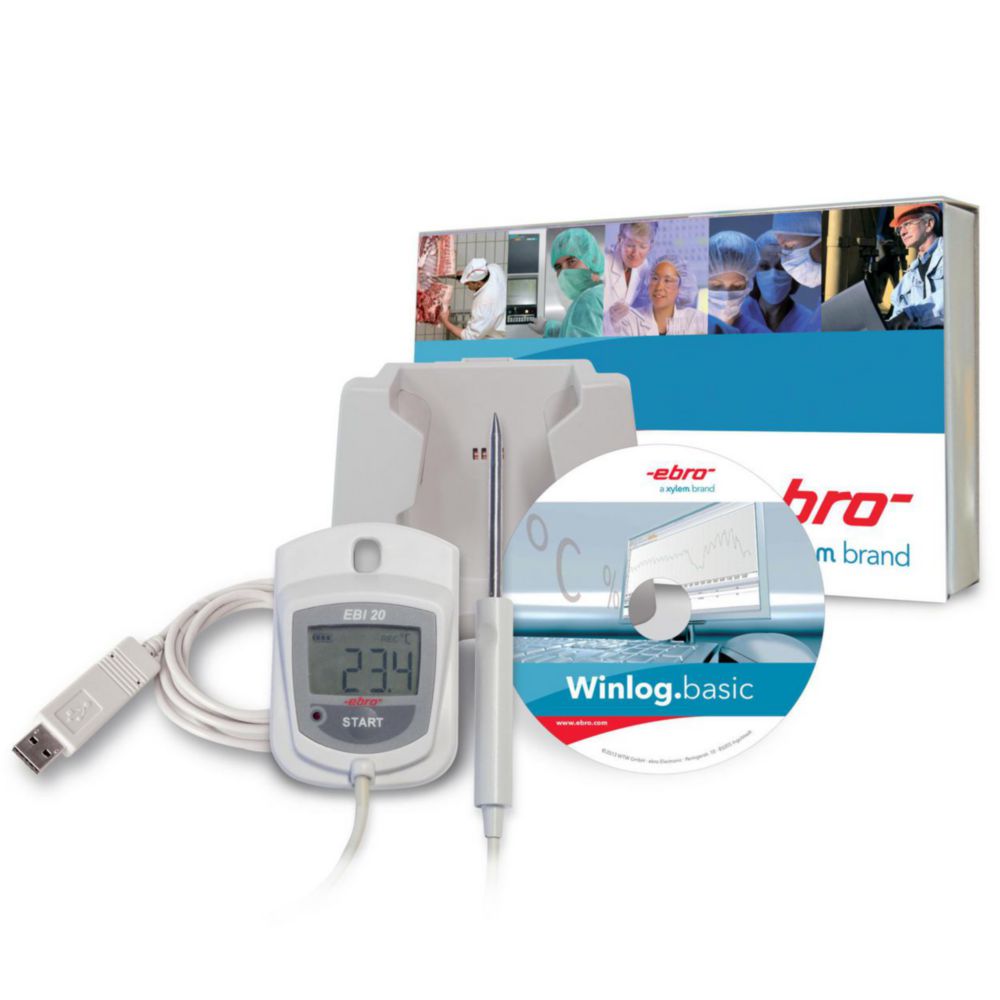 Data Logger with external temperature sensor EBI 20-TE1-Set