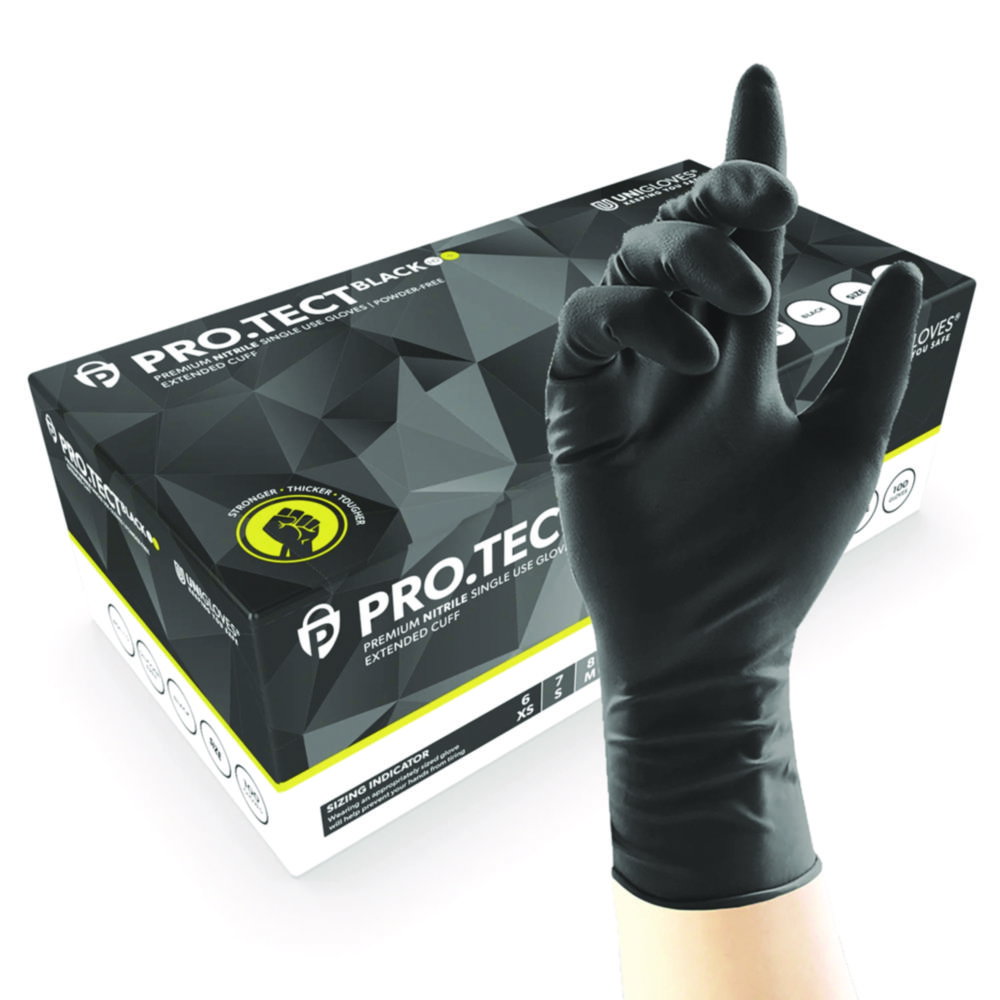 Guanti in nitrile PRO.TECT BLACK HD+