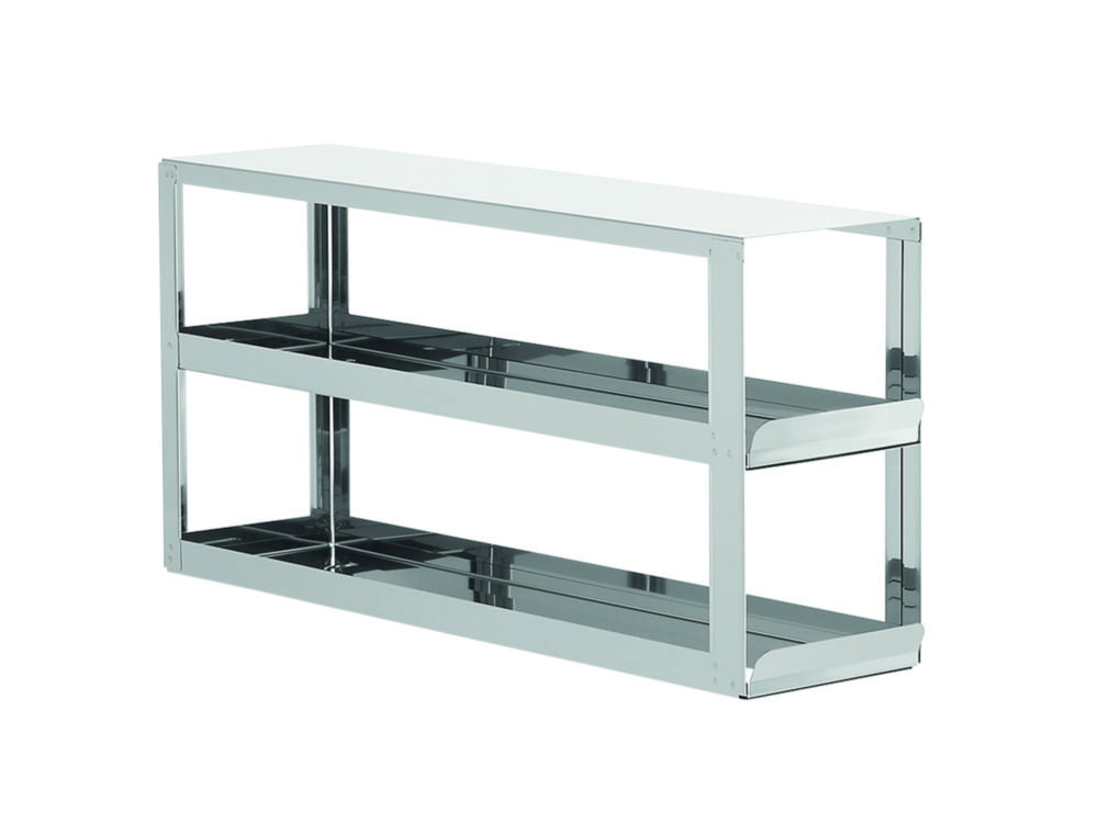 Cestelli con cassetti per congelatori verticali, in acciaio inox, per cassette con altezza di 130 mm