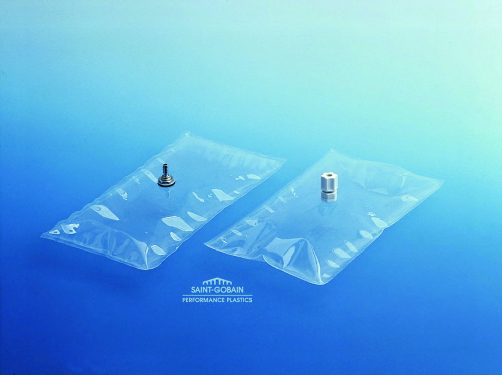 Sampling bags, PVDF, with on/off valve
