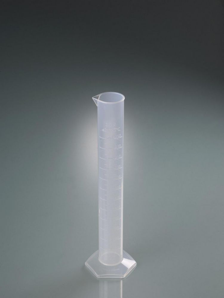Cilindro di misura 250 ml, PP trasparente, scala, classe B
