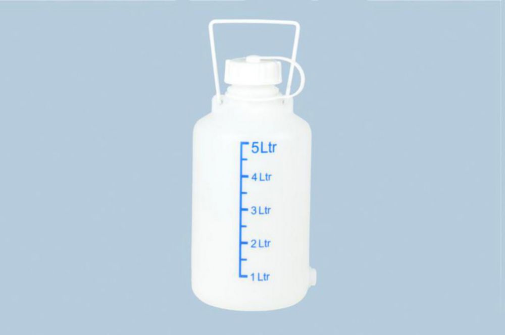 Aspirator bottles, HDPE, with scale