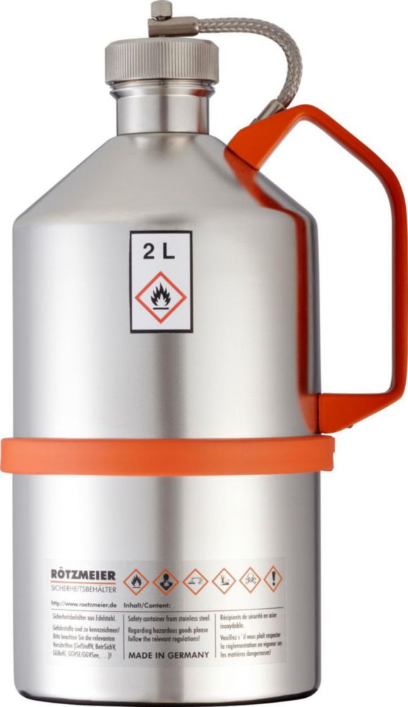 Contenitore di sicurezza per solventi, con tappo a vite 1¼", lucido