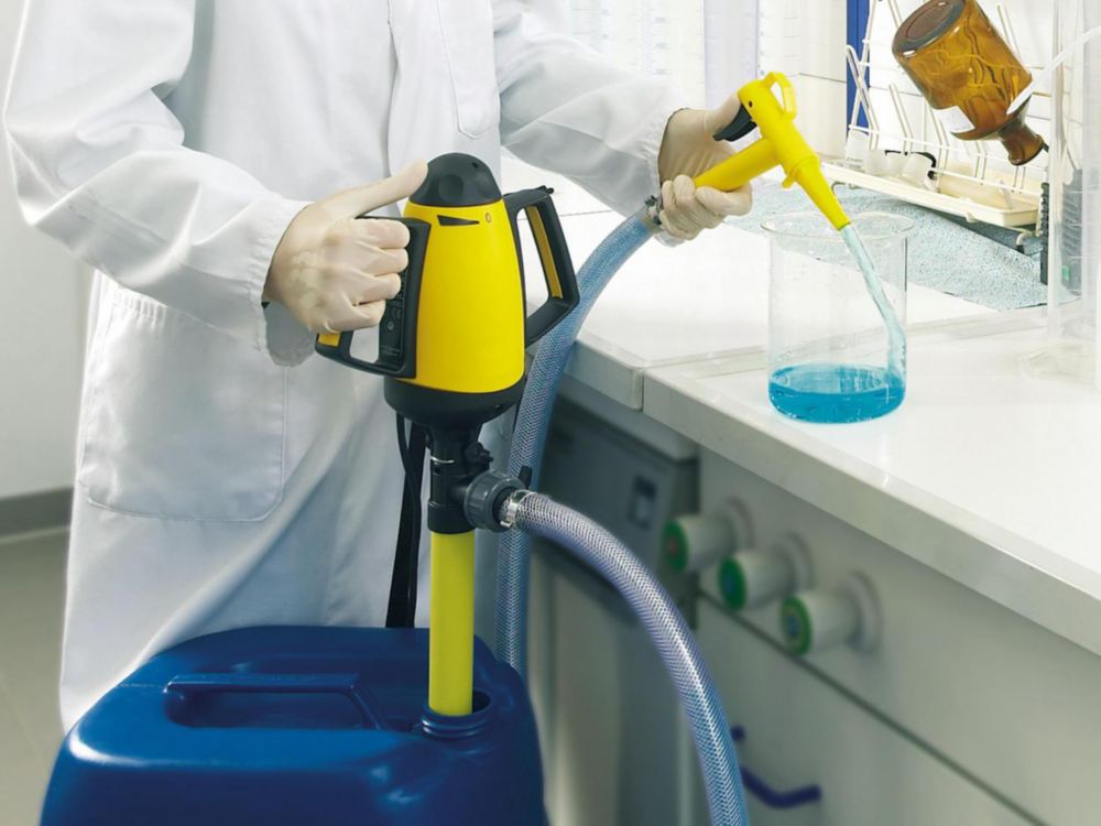 Pompa da laboratorio, con funzionamento a rete profondità di immersione 1000 mm, Ø del tubo 32 mm, max. 65 l/m.