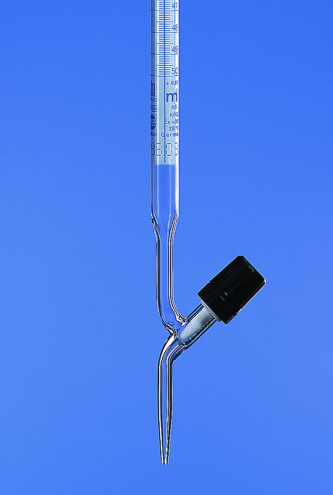 Buretta, con rubinetto dritto, vetro borosilicato 3.3, classe AS