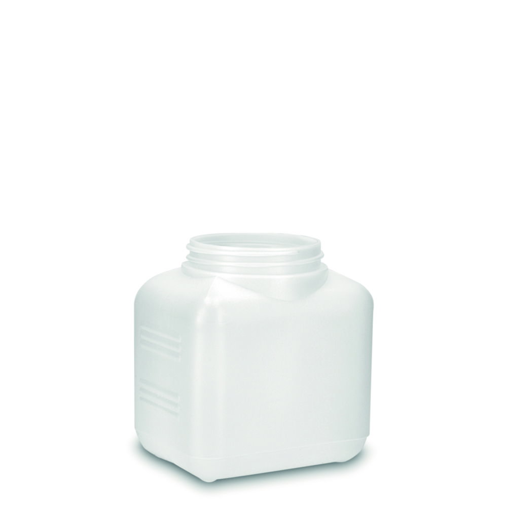 Bottiglie quadrate, collo largo, HDPE