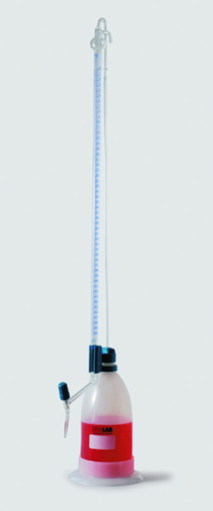 Automatic burettes, schilling pattern, borosilicate glass 3.3/LDPE
