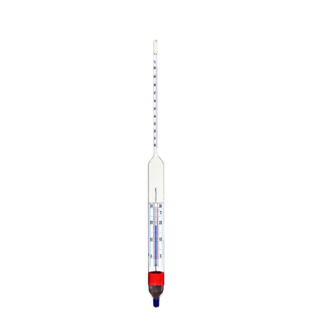 Alcoholmeters with thermometer