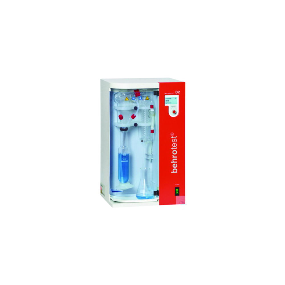 Steam distillation unit D2, for the determination of organic acids, distillation into a 500 ml Erlenmeyer flask