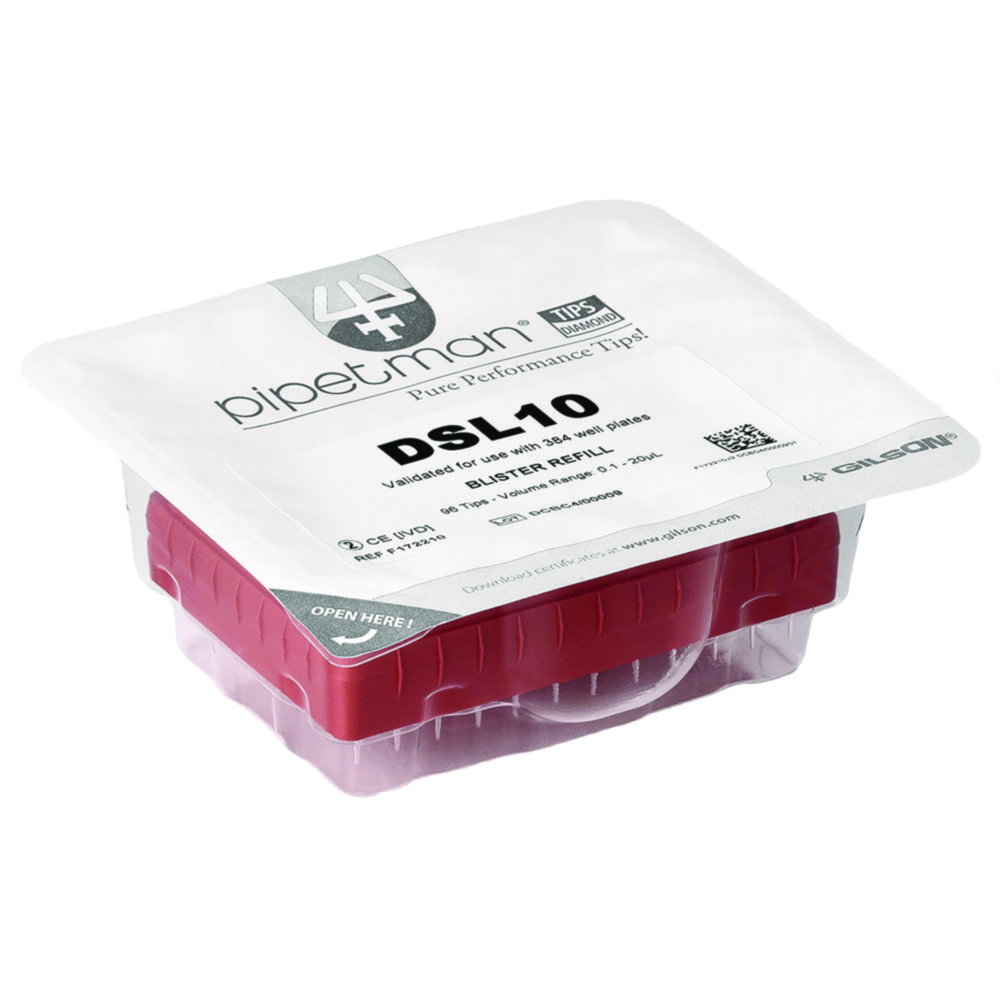 Puntali per pipette PIPETMAN® DIAMOND TIPS per robot di pipettaggio PIPETMAX®, ricarica in blister