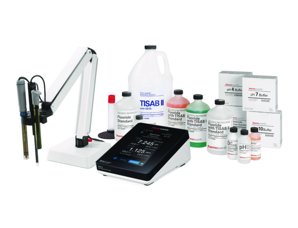 Dual channel pH/ion meter Orion™ Pro Star PI217, pH/fluoride kit