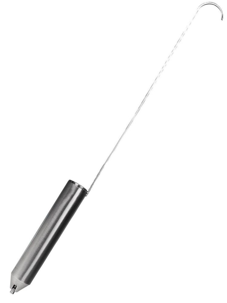Campionatore per liquidi, funzionamento ad una mano, acciaio inossidabile V4A (1.4404), posto sulla bottiglia