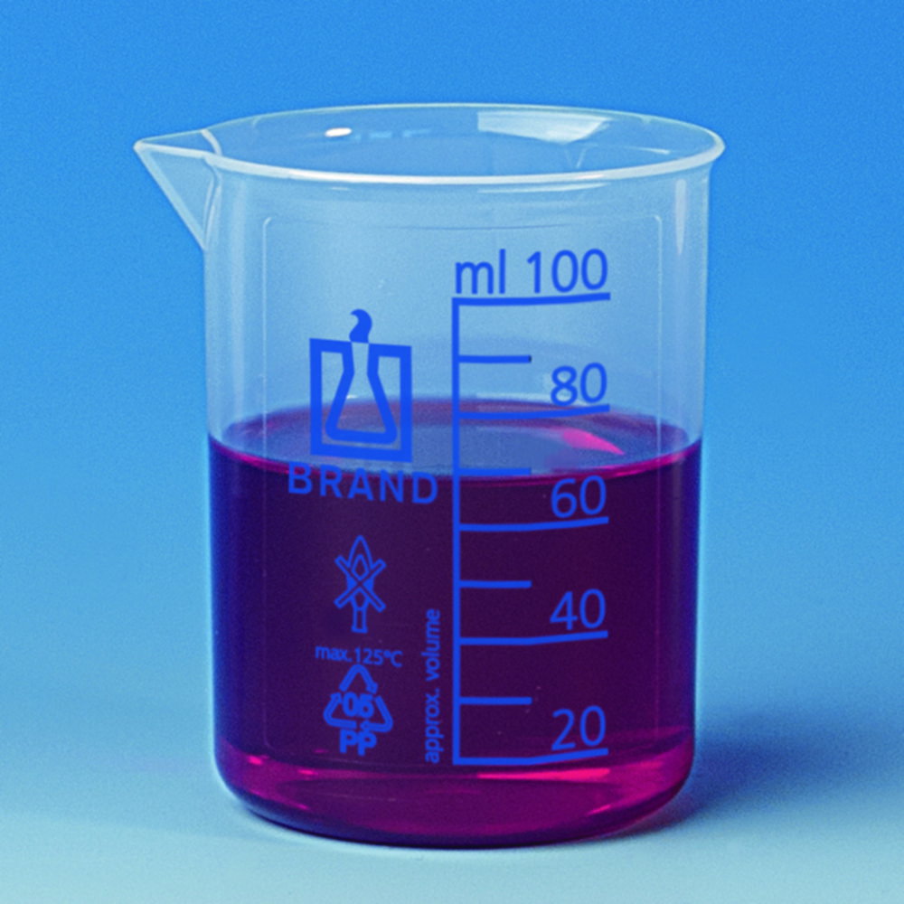 Beakers, PP, low form
