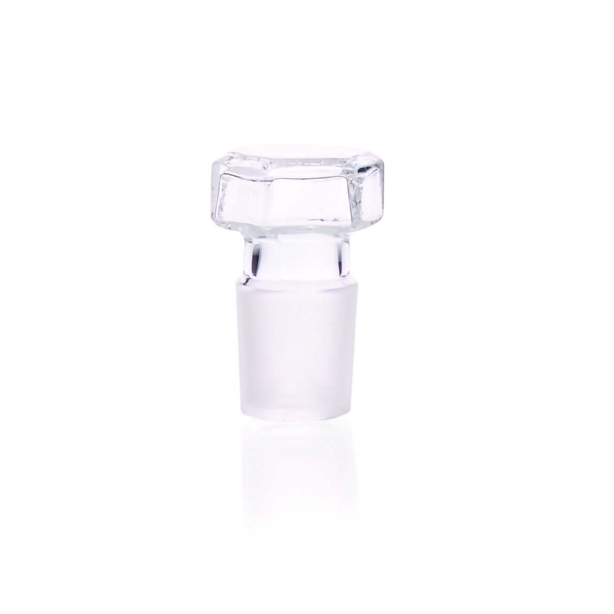 Hexagonal hollow stopper DURAN®, short ground, flat