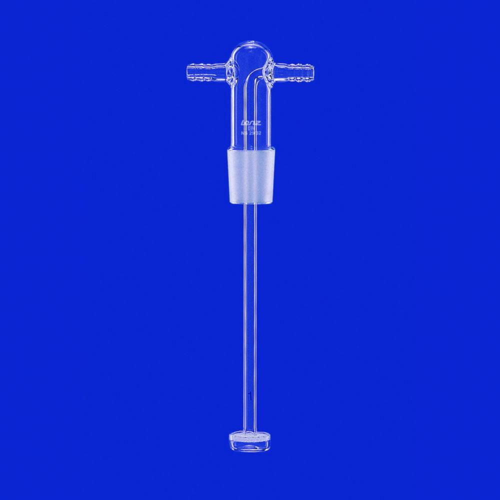 Gas washing bottle heads, DURAN® tubing, with filter disc