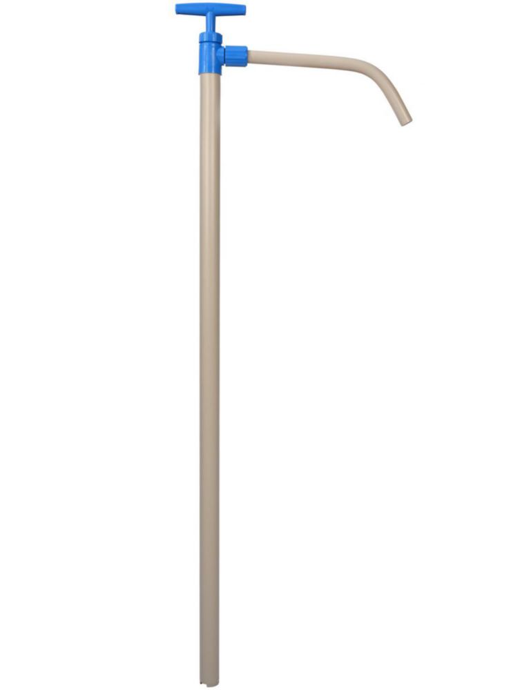 Barrel pumps, PP, with rigid, angled, dispensing nozzle