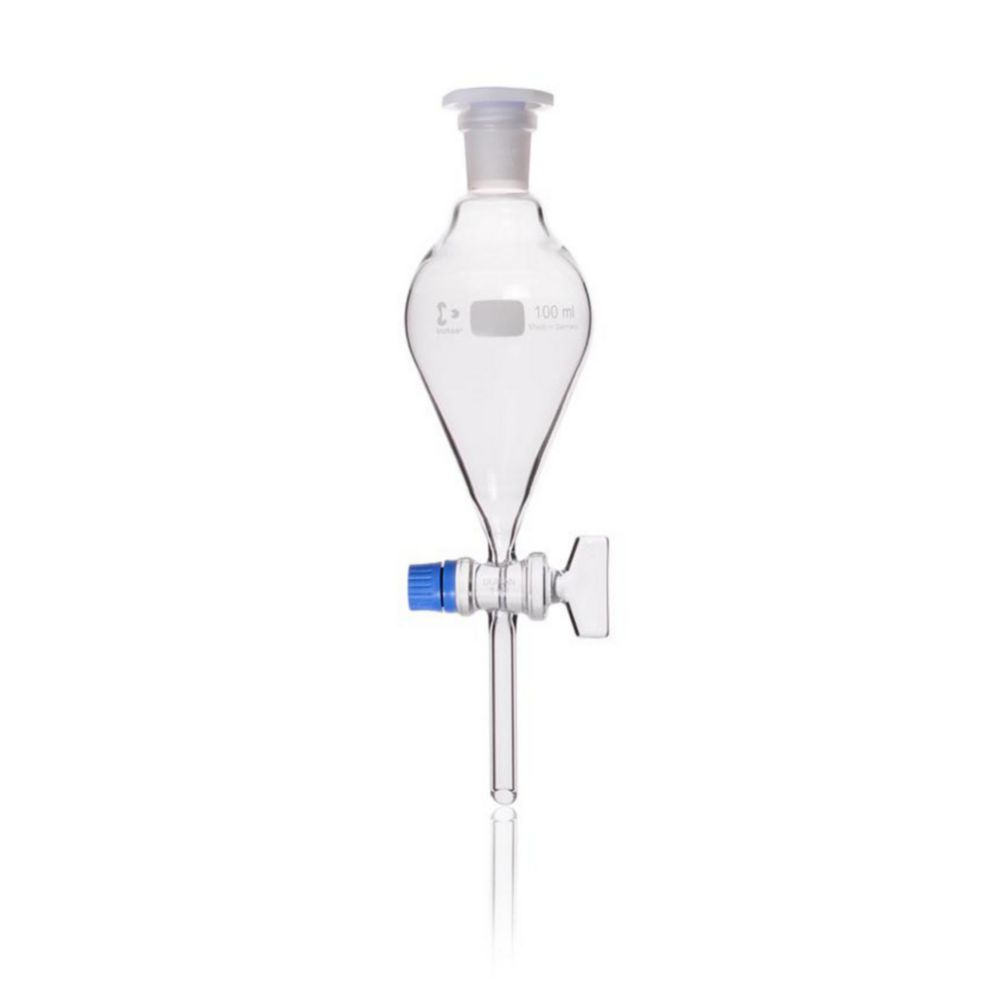 Separating funnel, conical, DURAN®, with glass key
