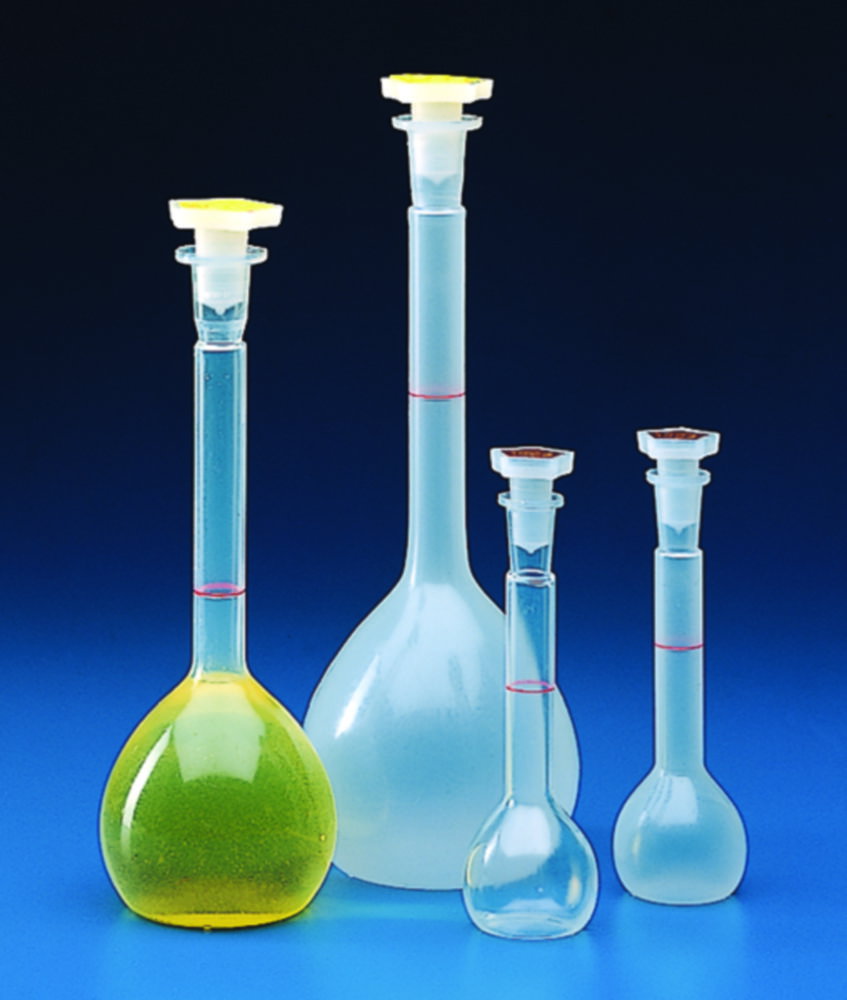 Flasks, volumetric, PP