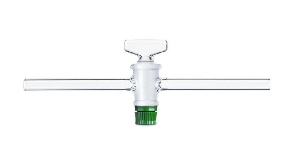 DURAN® Rubinetti a una via, completi di chiave DURAN® con scanalatura, foro 6 mm, NS 21,5