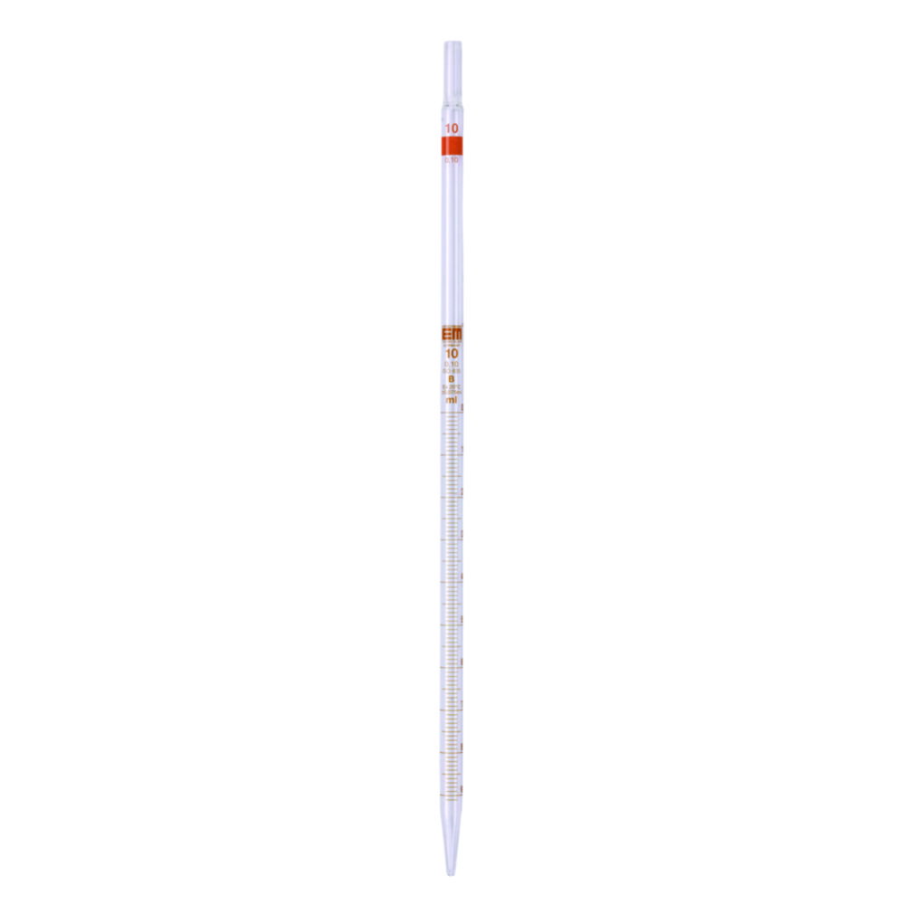 Pipette graduate, vetro Soda-lime, classe B, con graduazione ambrata, tipo 3