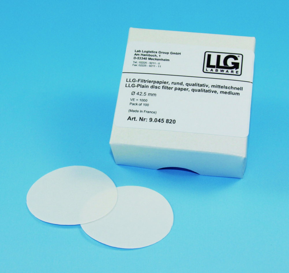 LLG-Carta da filtro qualitativa, filtro rotondo, lenta