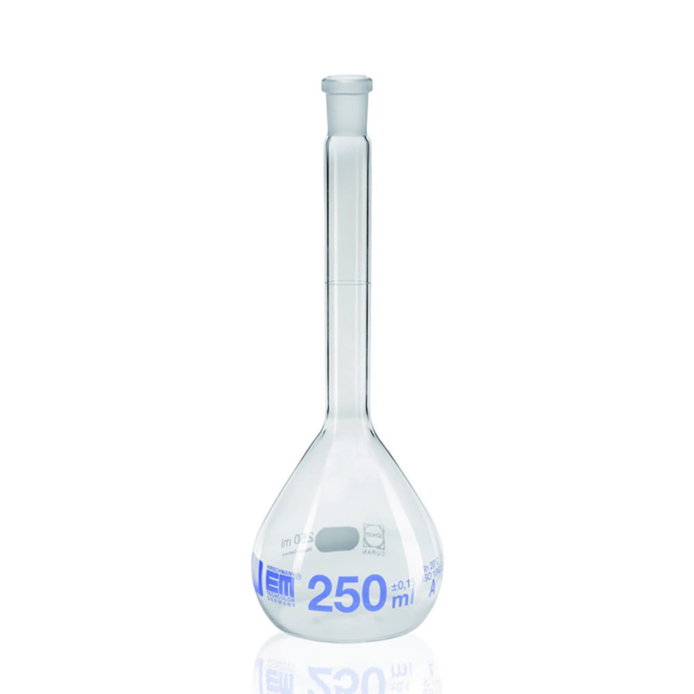 Measuring Flask, DURAN®, Class A, Blue Graduation, without Stopper