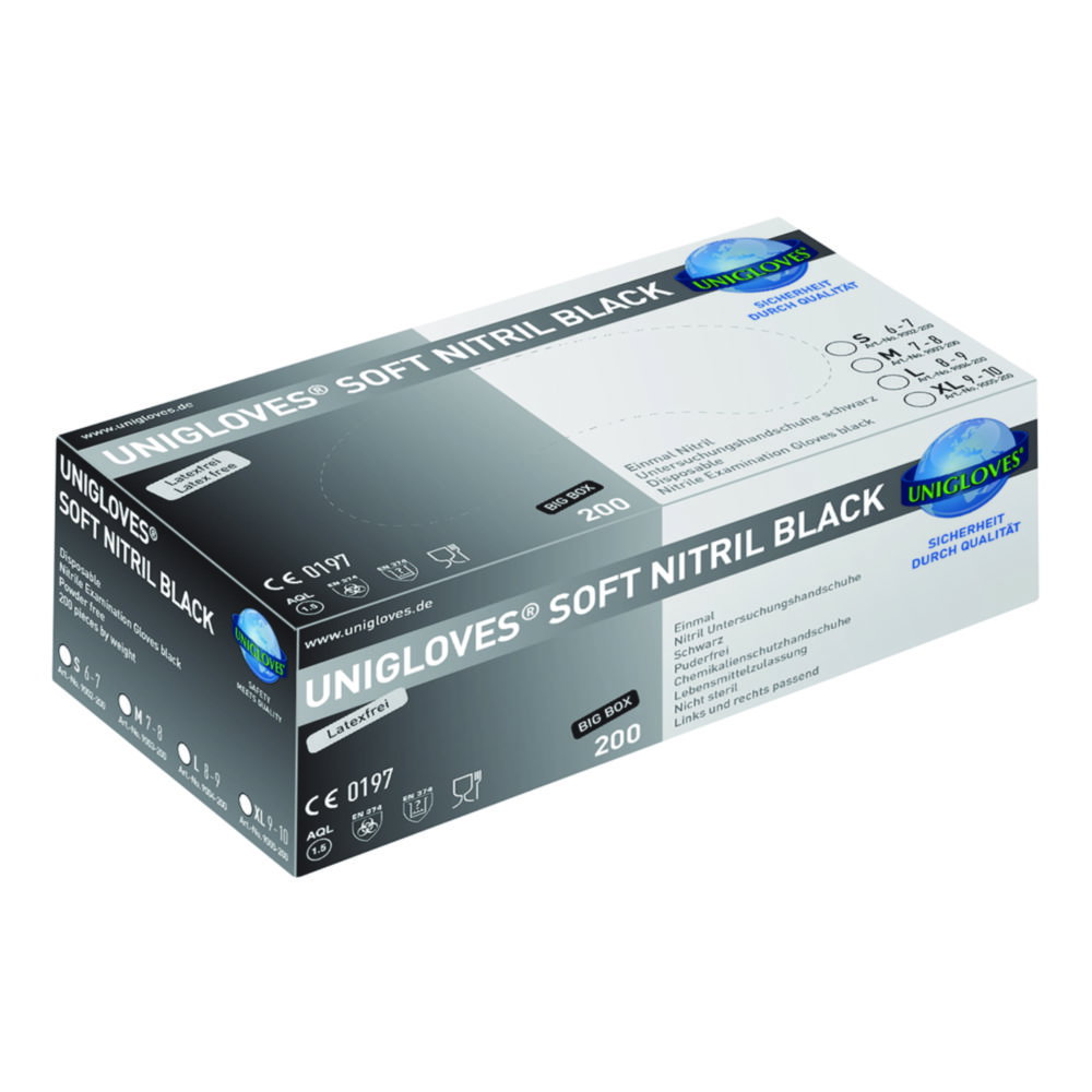 Guanti monouso Soft Nitril black 200, Nitrile